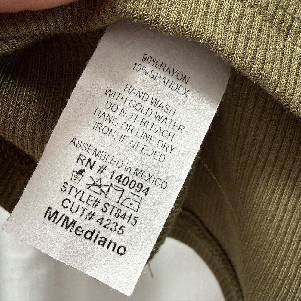 See You Monday Olive Off-Shoulder Blouse Size- M - Picture 5 of 5